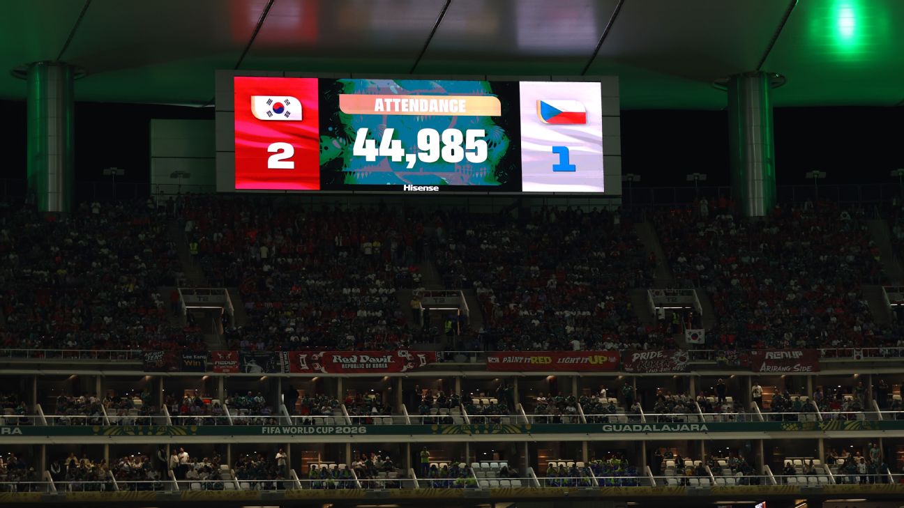 FIFA坚守上座率数据，韩国对捷克赛场空座照片引争议